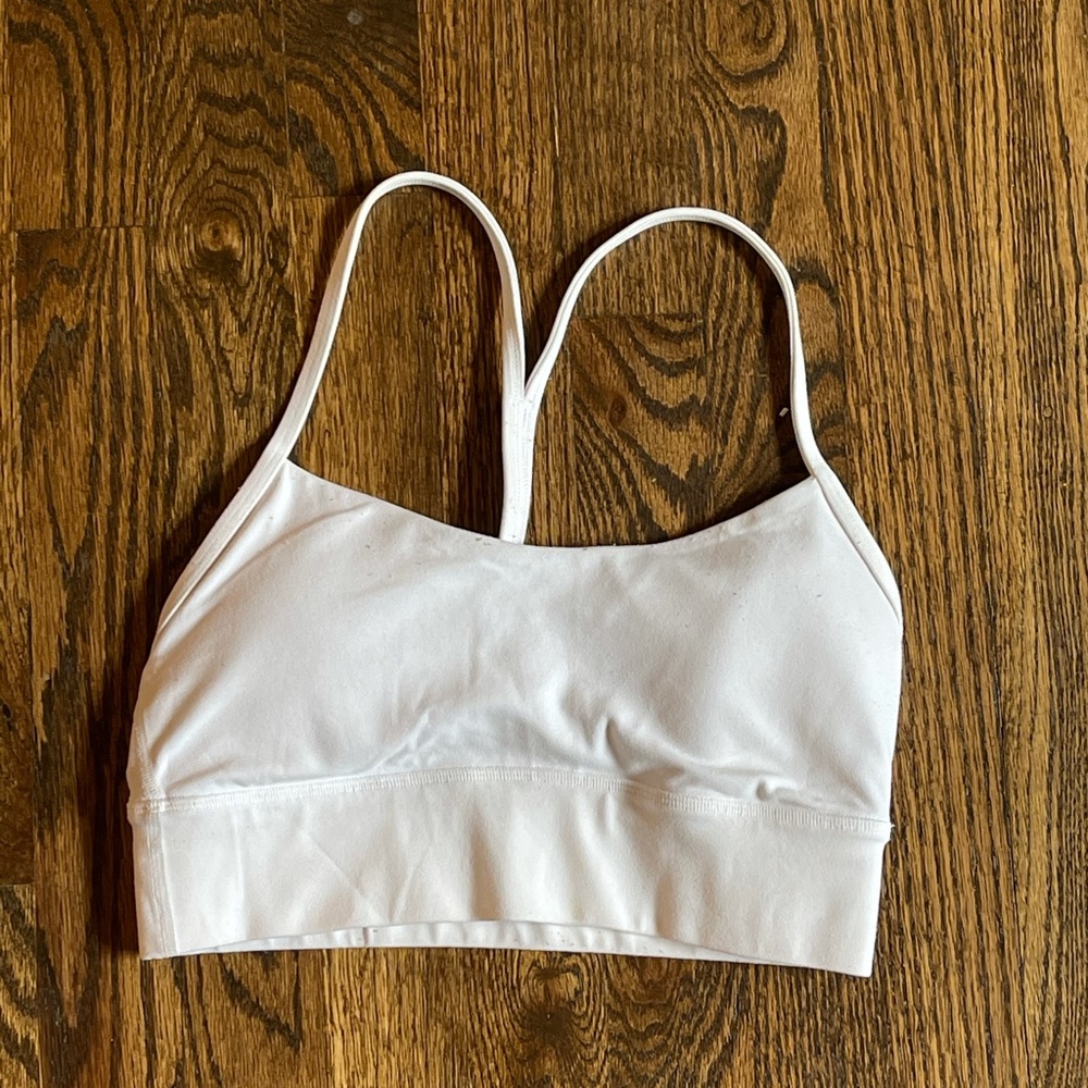 White Lululemon sports bra